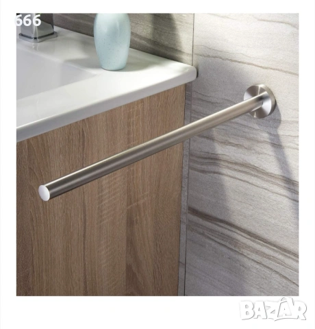 Държач за кърпи, QttvbTna, неръждаема стомана, 40,2x5x1,9 см, сребрист