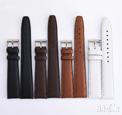 Каишка за Часовник.Кожени и Силиконов Каишки за Часовници.Бяла Черна Кафява Каишка 18,20,22,24 26мм 