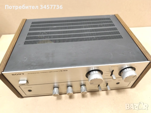 Винтидж Японски Стерео Усилвател SONY TA-1630 с дървени страници TAC-17, снимка 7 - Ресийвъри, усилватели, смесителни пултове - 53467560