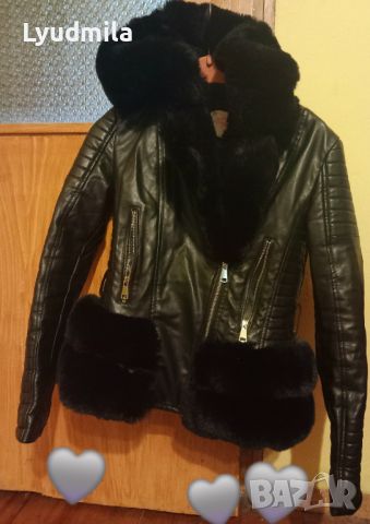 Палто яке с пух размер М стилно и красиво от Испания, снимка 1 - Якета - 45807515