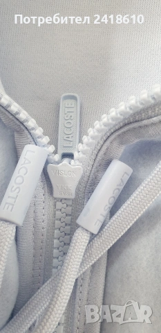 Lacoste Classic Fit Full Zip Hoodie Mens Size 5 - L НОВО! ОРИГИНАЛ! Мъжка Качулка с цял цип!, снимка 4 - Спортни дрехи, екипи - 53594692
