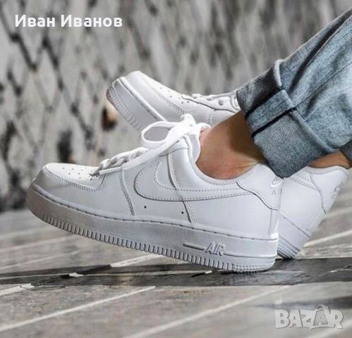 оригинални маратонки  Nike Air Force 1 LE 'Triple White' номер 39,5-40, снимка 10 - Маратонки - 46410726