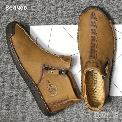 Мъжки боти - ръчна изрзботка -промоция, снимка 2 - Мъжки боти - 50479079
