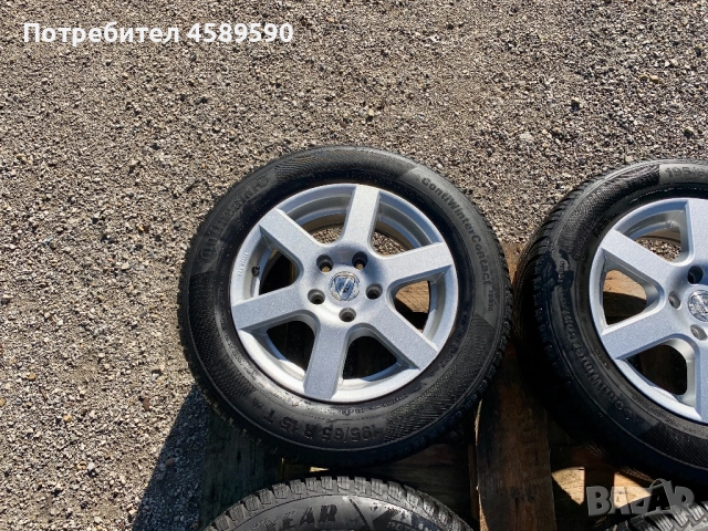Алуминиеви джанти 15цола 5x112+ЗИМНИ ГУМИ Goodyear 195/65/15 за Vw,Audi,Skoda,Seat, снимка 10 - Гуми и джанти - 52258753
