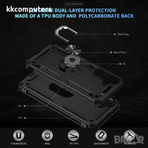 Samsung Galaxy A16 5G / A16 4G Удароустойчив Ring Holder2 TPU + PC Калъф и Протектор, снимка 7 - Калъфи, кейсове - 52238071