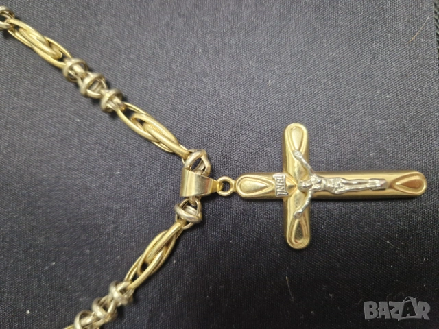 Златен синджир с кръст 24 грама 585, снимка 6 - Колиета, медальони, синджири - 53802906