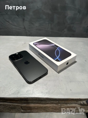 Перфектен Iphone 16 Pro Black Titanium, снимка 3 - Apple iPhone - 54281301