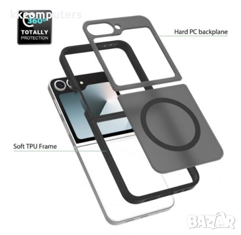 Калъф силикон мат MagSafe / Цикламен / за Samsung Z Flip 7 Баркод : 3132997, снимка 3 - Калъфи, кейсове - 51922362