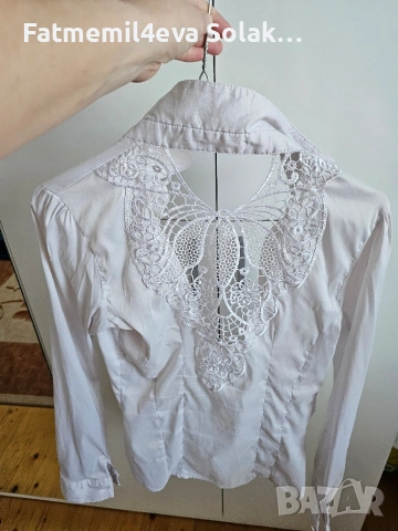 сет дамска вталена риза с красив гръб,ирозов панталон с ниска талия. размер xs,s, снимка 6 - Панталони - 53110155