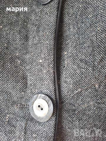 Елегантно сако в сиво и сатен, снимка 4 - Сака - 45369484
