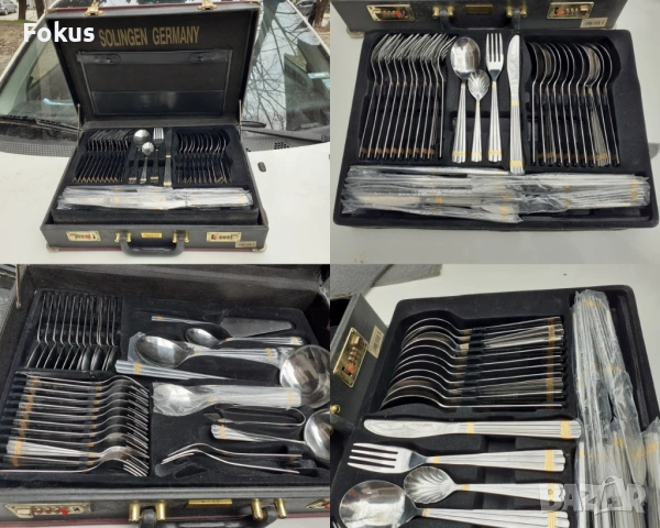 Луксозен комплект прибори Solingen Germany 71 части в куфар, снимка 7 - Антикварни и старинни предмети - 53726550