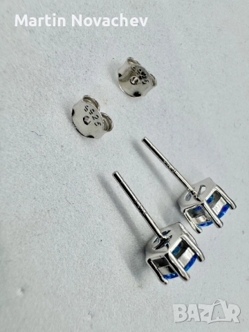 Сребърни обеци с мойсанит (Диамант) 1 карат, снимка 11 - Обеци - 51696202