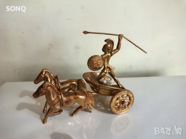 Страхотна Бронзова Римска Колесница