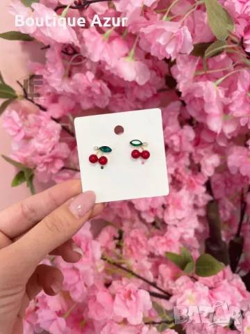 Обеци LFS Cherries 9631  , снимка 2 - Обеци - 50328512