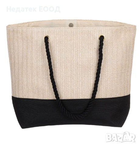 Плажна чанта, Екрю, 38x16x38см.