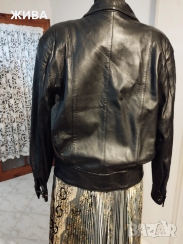 LOVE DOLL естествена кожа, черно дамско яке, снимка 4 - Якета - 32456518