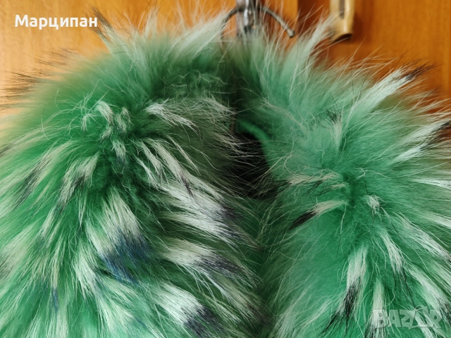 Дамско късо яке с яка от естествена лисица, снимка 3 - Якета - 53093479