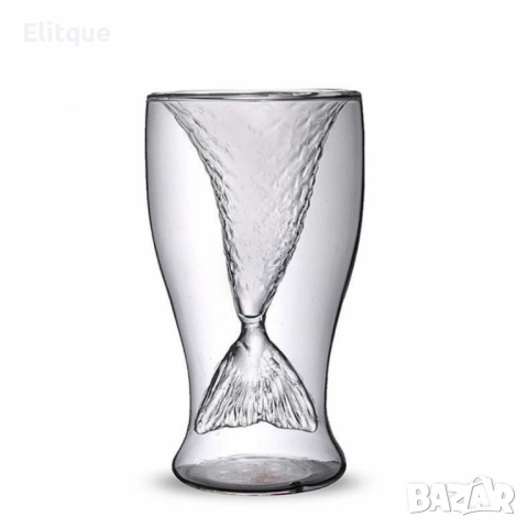 Модерна чаша русалка от боросиликатно стъкло WSKB3, снимка 3 - Други стоки за дома - 52816400