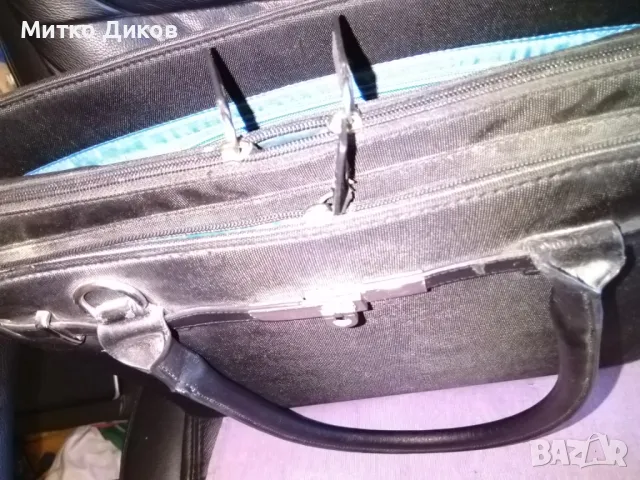 Чанта промазан плат кожена 43х31х13см за документи и таблет става, снимка 7 - Чанти - 49923978