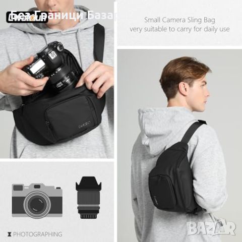 Нова Чанта за Фотоапарат Nikon Sony Лека DSLR Компактна Водоустойчива , снимка 5 - Чанти, стативи, аксесоари - 45536397