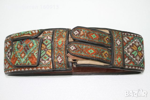 Старинен балкански мънистен хайдушки колан - силяхлък . ., снимка 3 - Антикварни и старинни предмети - 45979889