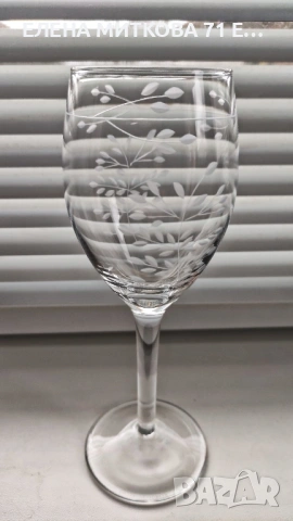3 бр. елегантни високи кристални чаши за вино, снимка 4 - Чаши - 53637475