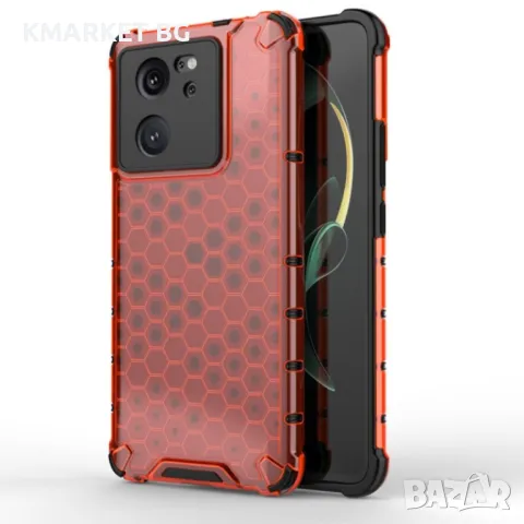 Xiaomi 13T Pro Силиконов Калъф Honeycomb TPU и Протектор, снимка 4 - Калъфи, кейсове - 48151705