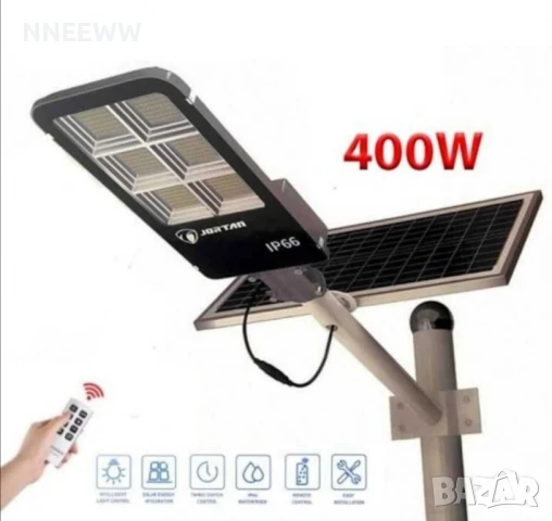 Улична соларна лампа jortan соларен панел и стойка 400W, снимка 3 - Соларни лампи - 50681663