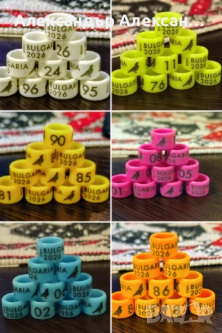 Пръстени 2026г.и щракалки за  гълъби, снимка 2 - Гълъби - 28209873