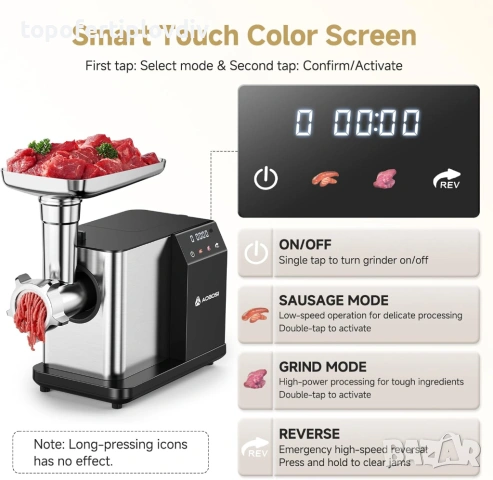 Месомелачка Aobosi 3000W, Гаранция, снимка 4 - Месомелачки - 53717584