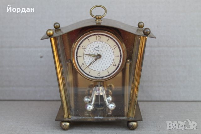 Немски настолен 8 дневен часовник , снимка 1 - Антикварни и старинни предмети - 46431590