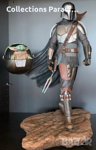 Sideshow Star Wars Mandalorian & Grogu статуя фигура 