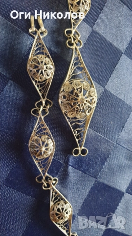 Ефектно филигранно коланче, снимка 4 - Антикварни и старинни предмети - 52219244