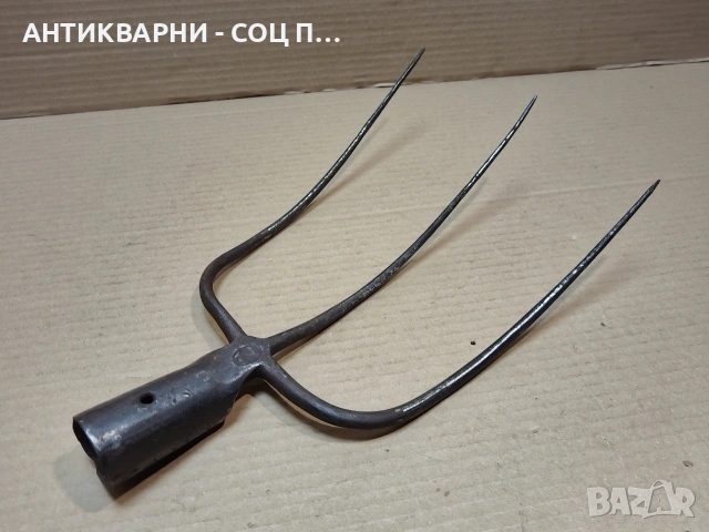 Стара Кована Вила За Сено. / НОМЕР 1730., снимка 3 - Антикварни и старинни предмети - 53849877