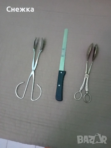 щипки за сервиране и нож, снимка 2 - Прибори за хранене, готвене и сервиране - 53641034