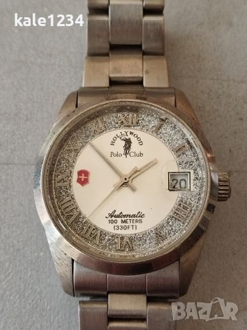 Часовник Hollywood Polo Club. Automatic. Swiss made. Самонавиващ механизъм. Автоматик. Швейцарски , снимка 12 - Мъжки - 46277987