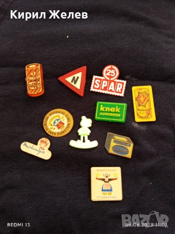 РЕКЛАМНИ ЗНАЧКИ 10 броя СТАРИ РЕДКИ за КОЛЕКЦИЯ ДЕКОРАЦИЯ 12232