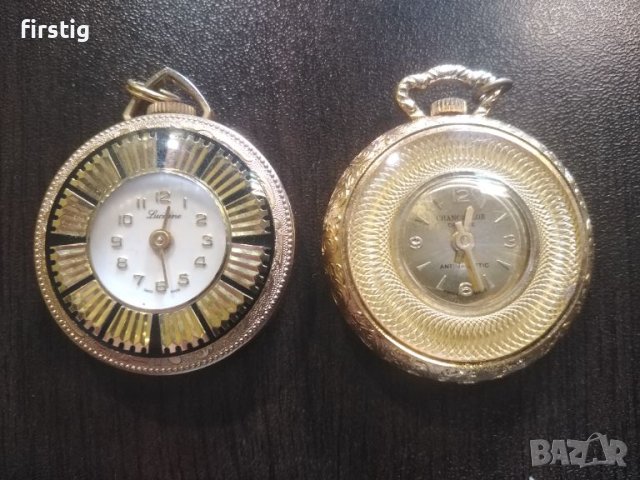 Два броя Дамски Швейцарски Джобни Часовника , снимка 1 - Дамски - 46376011