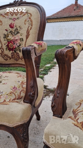 Кресла антикварни махагон 2бр., снимка 9 - Дивани и мека мебел - 52455280