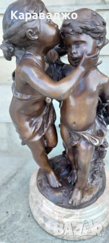 Масивна Бронзова Композиция, снимка 4 - Статуетки - 50751384