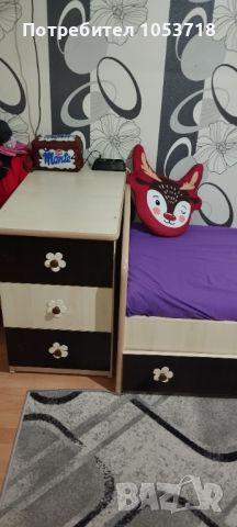 Детско легло с двулицев матрак и шкафче , снимка 4 - Детски матраци - 46248102
