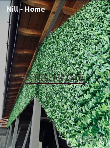 Поцинкована мрежа с декорация ( ИЗКУСТВЕНА ТРЕВА ) 4 мм. Тел / 40 мм. Око, снимка 3 - Огради и мрежи - 52303688