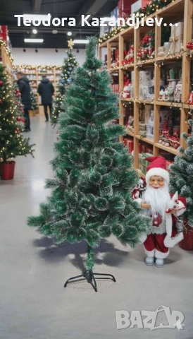 Дядо Коледа + Елха със заскрежени връхчета + Подарък , снимка 4 - Декорация за дома - 52539430