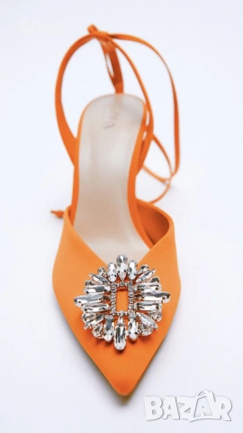 Обувки на ток с камъни на Zara 