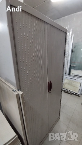 Mетален Шкаф - каса със рафтове и заключване  100/45/198 см, снимка 3 - Шкафове и рафтове - 53204087