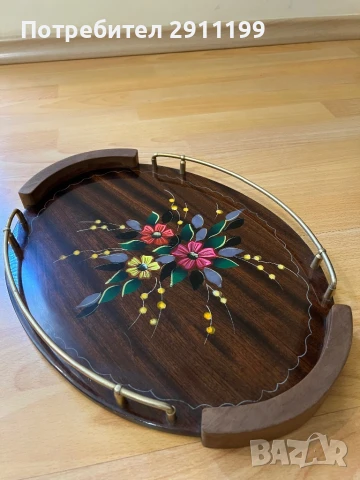 Дървен поднос, снимка 6 - Други - 50671345