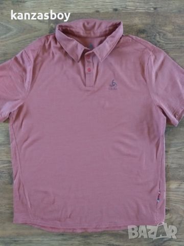 odlo Poloshirt Odlo S/S Ceramiwool Chili Oil Herren - страхотна мъжка тениска ХЛ , снимка 4 - Тениски - 45288812