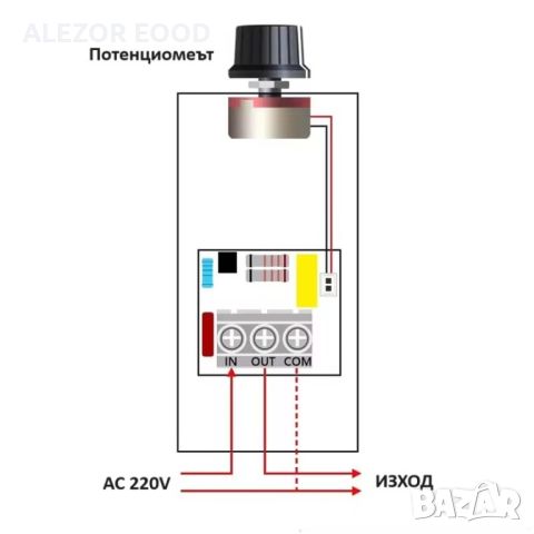 Фазов SCR регулатор на мощност за 220 VAC до 10KW, 20214270, снимка 4 - Друго търговско оборудване - 45665674