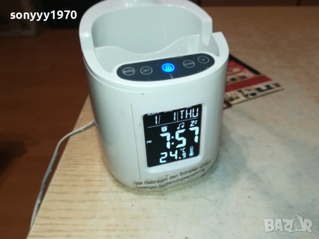 POKO LED ЛАМПА С ЧАСОВНИК-НАСТОЛНА GERMANY 3108250811, снимка 2 - Лед осветление - 51548244