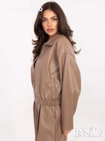 Дамско яке от еко кожа с цип, 5цвята , снимка 7 - Якета - 52162915